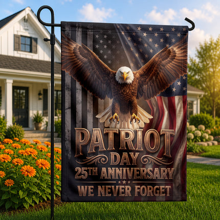 Patriot Day 25th Anniversary We Never Forget Flag