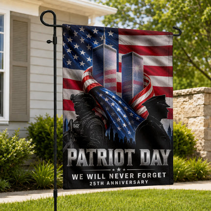 Patriot Day 25th Anniversary Thin Blue Line Police Twin Towers Memorial Flag