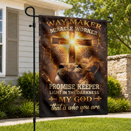 Way Maker Miracle Worker Promise Keeper Flag