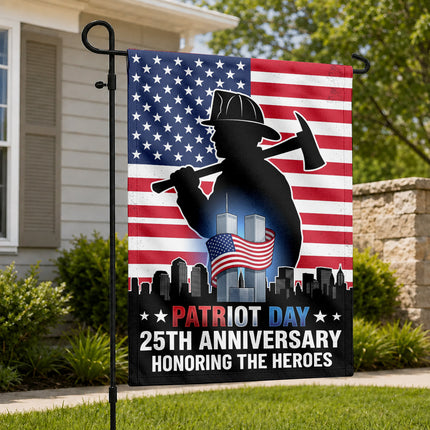 Patriot Day 25th Anniversary Firefighter Heroes Memorial Flag