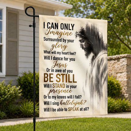 Jesus Worship Christian Flag Be Still In His Presence Faith Decor