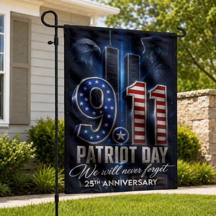 Patriot Day 25th Anniversary Midnight Police Eagle 9 11 Memorial Flag