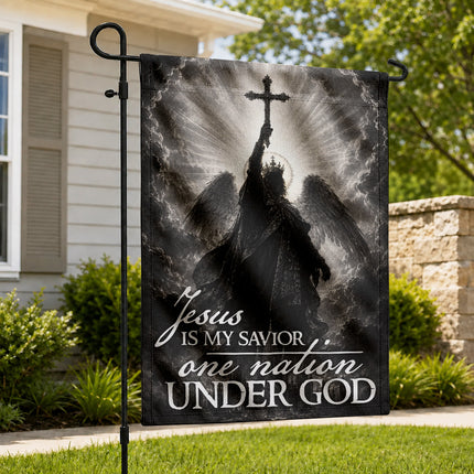 SP-01 Jesus Cross Flag One Nation Under God American Heritage Patriotic Celebrations