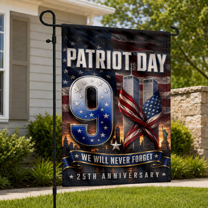 SP-01 We Will Never Forget Twin Towers Patriot Day Flag