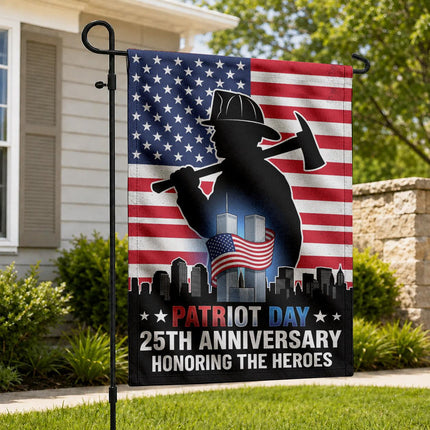 Patriot Day 25th Anniversary Firefighter Heroes Memorial Flag