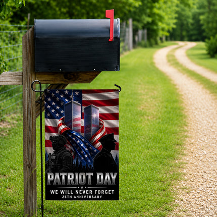 Patriot Day 25th Anniversary Thin Blue Line Police Twin Towers Memorial Flag