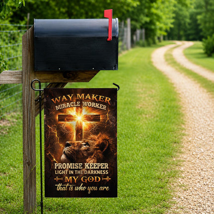 Way Maker Miracle Worker Promise Keeper Flag