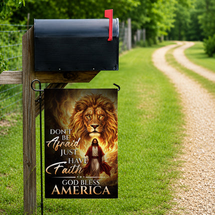 SP-01 Christian Faith Flag Don't Be Afraid Just Have Faith God Bless America