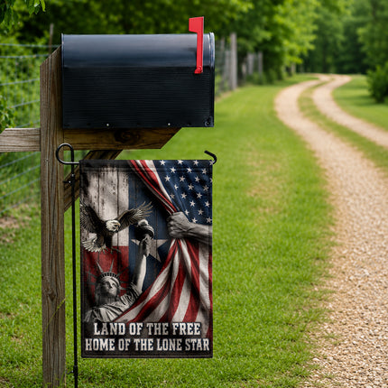 Texas Flag Land of the Free Liberty Eagle Lone Star Flag