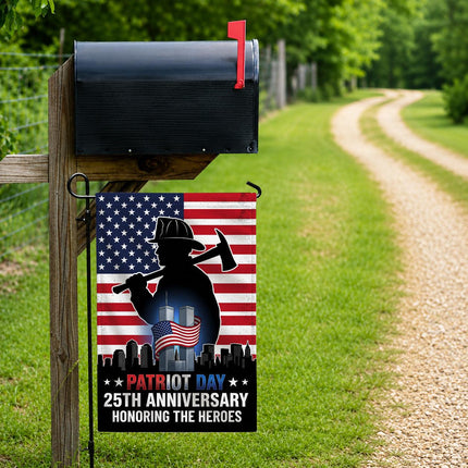 Patriot Day 25th Anniversary Firefighter Heroes Memorial Flag