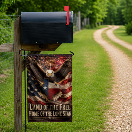 Texas Flag Land of the Free Lone Star Eagle Patriotic Flag