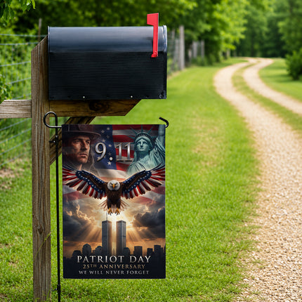 Patriot Day 25th Anniversary Liberty Eagle Firefighter 9 11 Memorial Flag