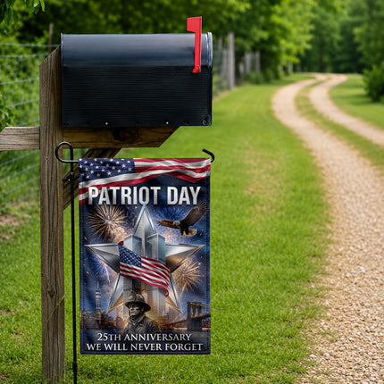 SP-01 We Will Never Forget Patriot Day 25th Anniversary Firefighter Flag