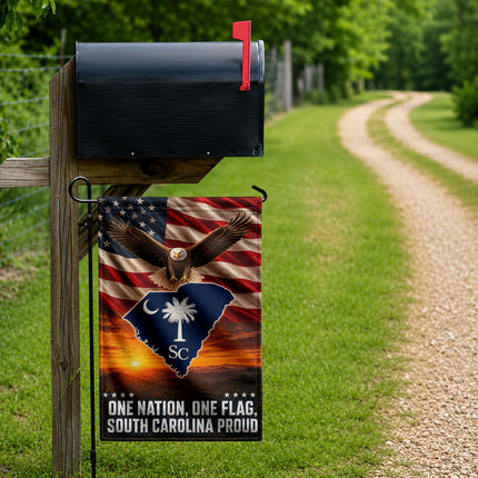 South Carolina Proud Bald Eagle American Patriotic Flag