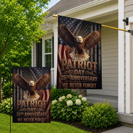 Patriot Day 25th Anniversary We Never Forget Flag