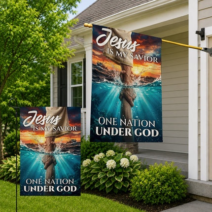 SP-01 One Nation Under God Flag Christian Faith and Patriotism Prayer Gatherings