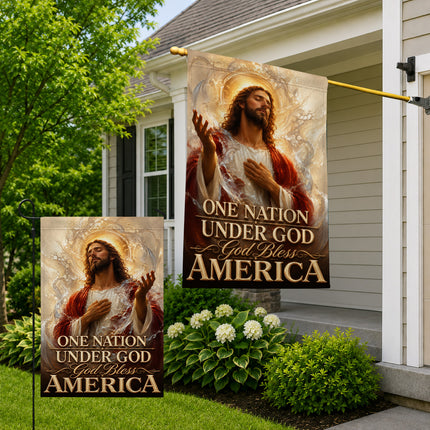 SP-01 Prayer and Faith Flag One Nation Under God God Bless America