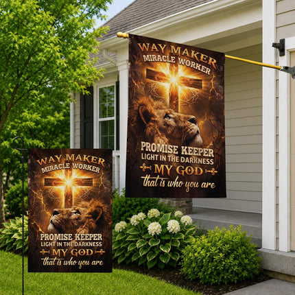 Way Maker Miracle Worker Promise Keeper Flag
