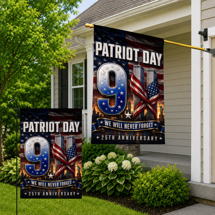 SP-01 We Will Never Forget Twin Towers Patriot Day Flag