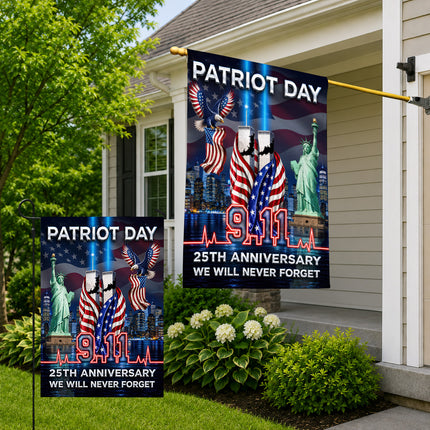SP-01 Twin Towers Bald Eagle Patriot Day 25th Anniversary Flag