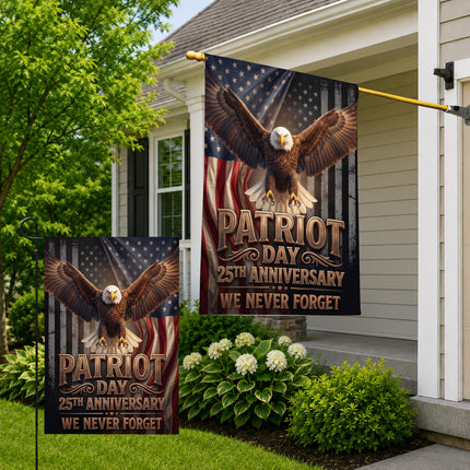 Patriot Day 25th Anniversary We Never Forget Flag