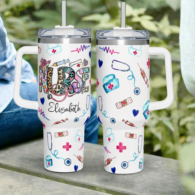 Personalized Nurse 40oz Tumbler - Gift For Nurse - Charming Present
