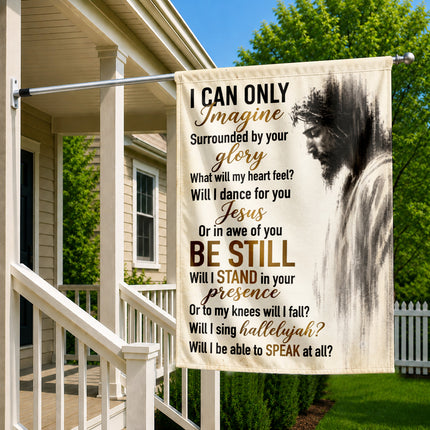 Jesus Worship Christian Flag Be Still In His Presence Faith Decor