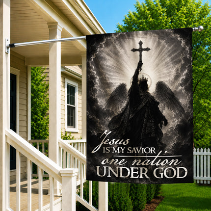 SP-01 Jesus Cross Flag One Nation Under God American Heritage Patriotic Celebrations