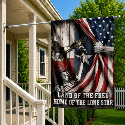Texas Flag Land of the Free Liberty Eagle Lone Star Flag