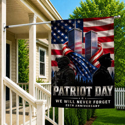 Patriot Day 25th Anniversary Thin Blue Line Police Twin Towers Memorial Flag