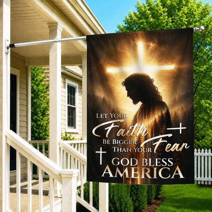 SP-01 Cross Garden Flag Crown of Thorns Resurrection Faith Independence Day