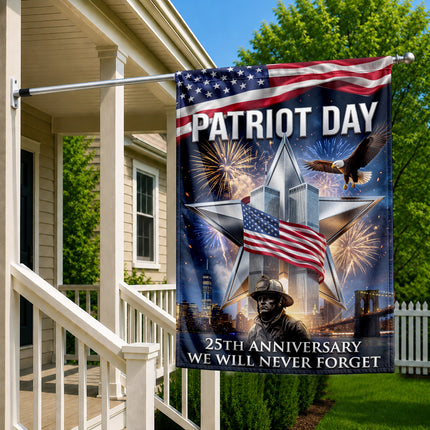 SP-01 We Will Never Forget Patriot Day 25th Anniversary Firefighter Flag