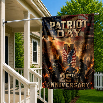 Ground Zero Firefighters Patriot Day 25th Anniversary Memorial Flag