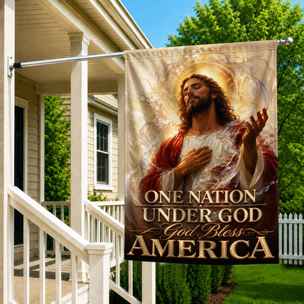 SP-01 Prayer and Faith Flag One Nation Under God God Bless America