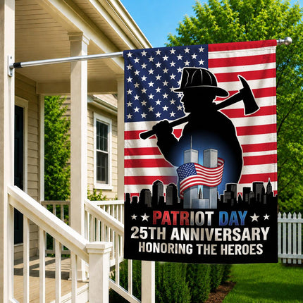 Patriot Day 25th Anniversary Firefighter Heroes Memorial Flag