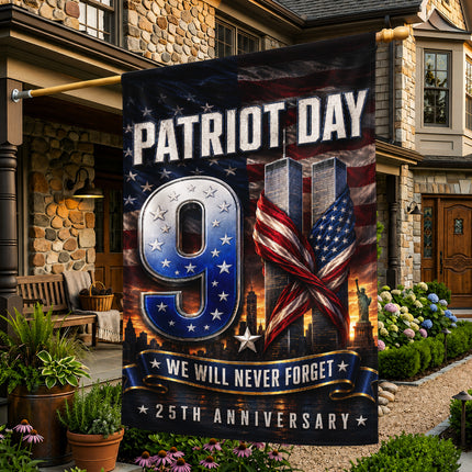 SP-01 We Will Never Forget Twin Towers Patriot Day Flag