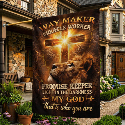 Way Maker Miracle Worker Promise Keeper Flag