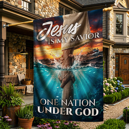 SP-01 One Nation Under God Flag Christian Faith and Patriotism Prayer Gatherings