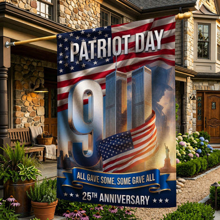 All Gave Some Some Gave All Patriot Day 25th Anniversary Twin Towers Flag