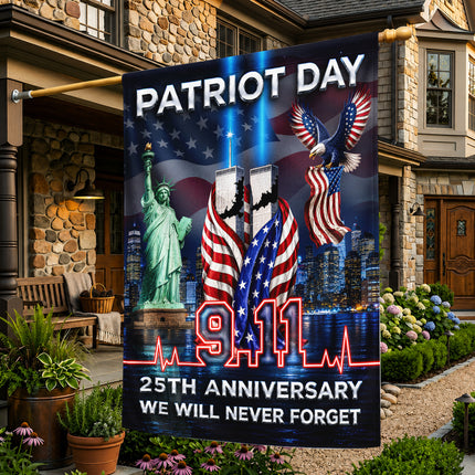 SP-01 Twin Towers Bald Eagle Patriot Day 25th Anniversary Flag
