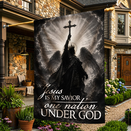 SP-01 Jesus Cross Flag One Nation Under God American Heritage Patriotic Celebrations