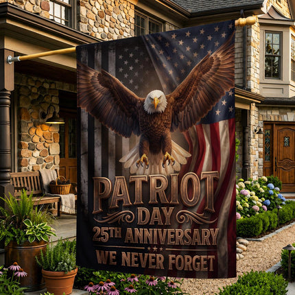 Patriot Day 25th Anniversary We Never Forget Flag