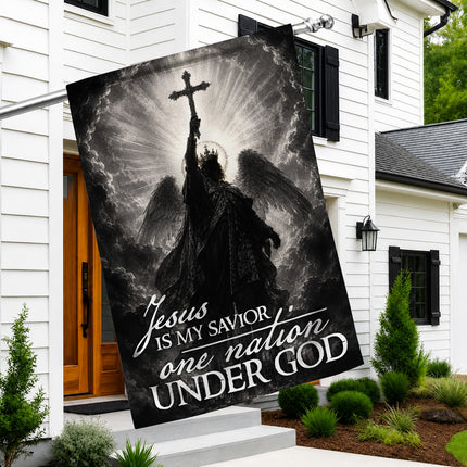 SP-01 Jesus Cross Flag One Nation Under God American Heritage Patriotic Celebrations