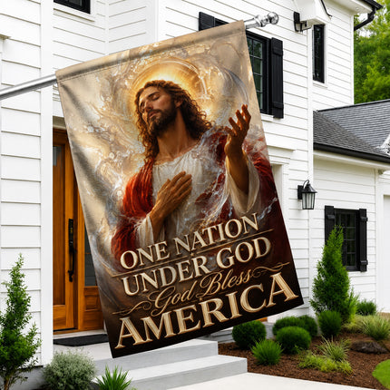 SP-01 Prayer and Faith Flag One Nation Under God God Bless America