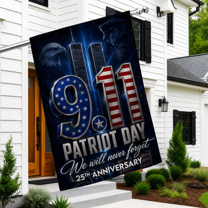 Patriot Day 25th Anniversary Midnight Police Eagle 9 11 Memorial Flag