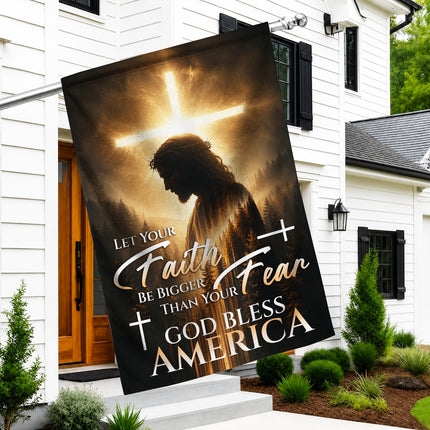 SP-01 Cross Garden Flag Crown of Thorns Resurrection Faith Independence Day