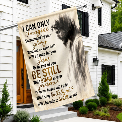 Jesus Worship Christian Flag Be Still In His Presence Faith Decor