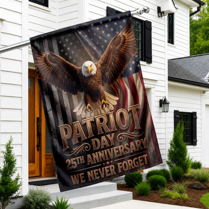 Patriot Day 25th Anniversary We Never Forget Flag