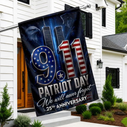Patriot Day 25th Anniversary Midnight Police Eagle 9 11 Memorial Flag