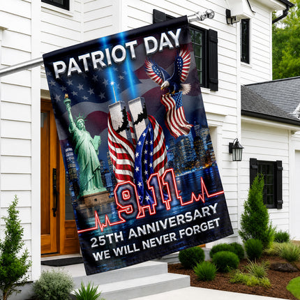SP-01 Twin Towers Bald Eagle Patriot Day 25th Anniversary Flag